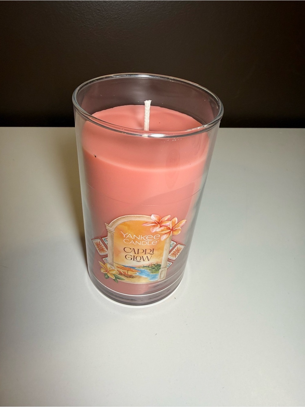 Yankee Candle Capri Glow Large Tumbler Candle 14.25 oz Single Wick Pink NEW - Picture 3 of 4